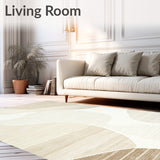 Subtle Wave Patterned Showcasing Ivory and Beige Gradients(Beige)