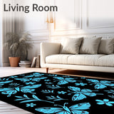 Nocturnal Moth Garden Enchanted Wilderness Fantasy (Black)