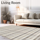 Dream Weaver A Beige and Smoke Toned Checkered Delight(Beige)