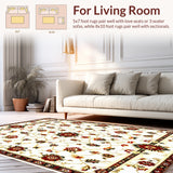 Playful Pastel Floral Geometry(White)