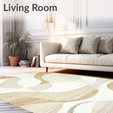 Elegant Abstract Beige With Modern Artistic Design For Home Decor(Beige)