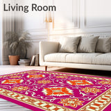 Elegant Floral Medallion with Layered Petal and Vine (Pink) - ODIKA