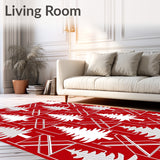 Pine Tree Interlocking Plaid Style(Red)