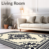 Medallion Reversible with Intricate Floral Motifs(Beige)