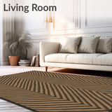 Herringbone Design with Contemporary Texture(Brown)