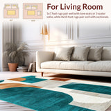 Ultra Soft Area Rug, Non Slip, Stain Resistant, Washable Area Rugs for Living Room, Bedroom, Modern Abstract Soft Indoor Play Rug(Green)