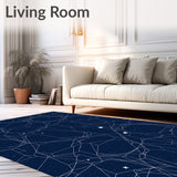 Stellar Constellation Cosmic Web Celestial Radiant Framework (Blue)