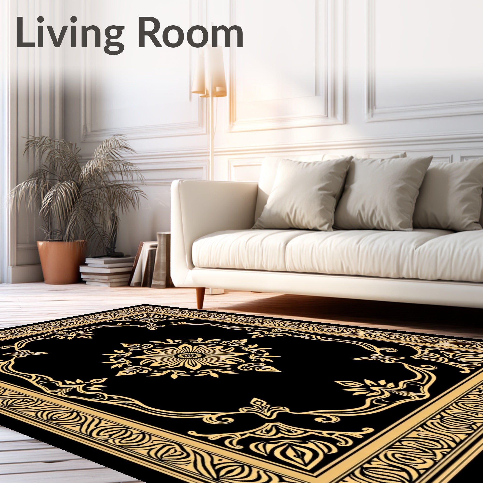 Vintage Medallion Tapestry with Artistry (Black) - ODIKA