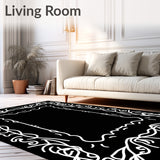 Trendy Posh Artisan Wavy Edge Modern Sculptural Form(Black)