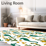 Tropical Seahorse Garden Blooming Among Seaweed Forest Design(Green)