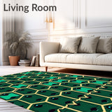 Contemporary Beehive Tessellation Featuring Bold Interlocking Shapes(Green)