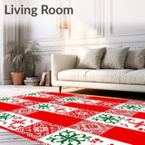 Festive Checkerboard with Holiday Inspired Accents(Red)