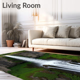 3D Cascade Landscape Flowing Terrain Visual Optical Depth Perception(Green)