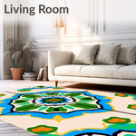 Mosaic Tile Kaleidoscope Foldable Accent (Green) - ODIKA