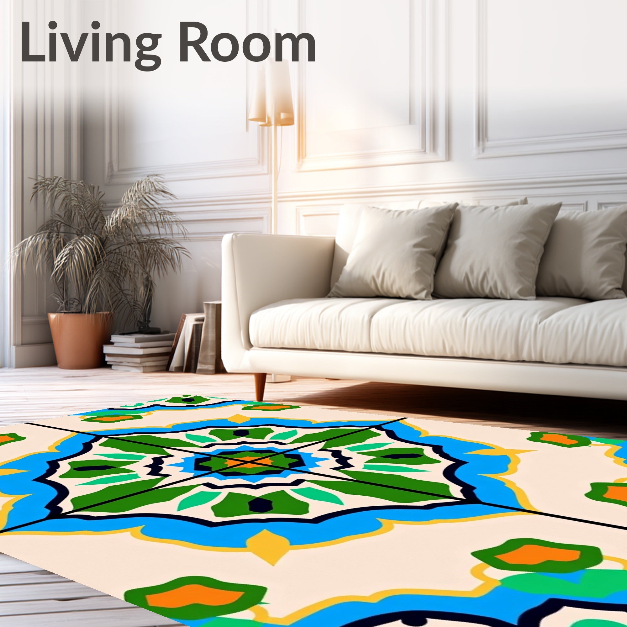 Mosaic Tile Kaleidoscope Foldable Accent (Green) - ODIKA