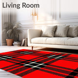 Festive Tartan With Strong Intersecting Stripes Design(Red)