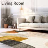 Chic Modern Area Artistic Abstract Design Versatile for All Spaces(Beige)