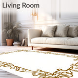 Vintage Damask Flourish Ornamental Baroque Palace Tapestry Style(Brown)