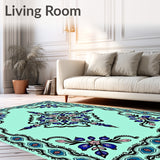 Floral Medallion Vintage Boho Artistry Entrance(Turquoise)