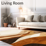 Desert Sandscape Area Brown & Beige Hallway Floor(Brown)