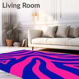 Abstract Ripple Design Featuring Bold Interlaced Lines(Pink)