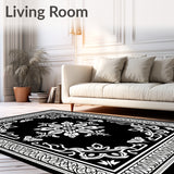 Traditional Paisley Garden with Teardrop Botanical(Black)