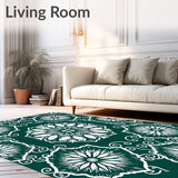 Snowflake Medallion Motif with Intricate Winter Elegance(Green)