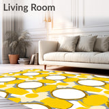 Hexagonal Honeycomb Grid Modern Abstract Art(Yellow)