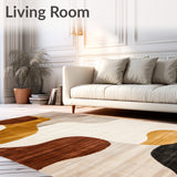 Abstract Earth Tone Brown Beige Artistic Design(Beige)