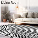 Abstract Interlocking Stripes with Minimalist Modern Flair(Black)