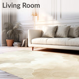Cloudy Beige Circle Dreamy for Home Decor(Beige)