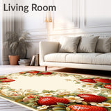 Strawberry Kitchen Entry Rug(White)