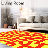 Abstract Maze Design with Radiant(Red)