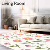 Botanical Garden Meadow Blossoms Delicate Whimsical (Pink)