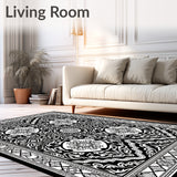 Elegant Interlocking Lattice Vintage Medallion Artisan (Black)