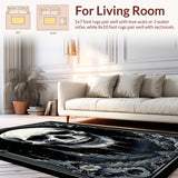 Mysterious Floral and Skull(Black)