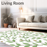 Elegant Ivy Vine Featuring Delicate Floral Swirls and Leaf Motifs (Green)
