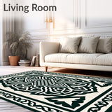 Elegant Abstract Interlocking Medallion Lattice Trellis (Beige)