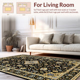 Elegant Black Floral Medallion(Black)