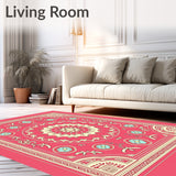 Blossoming Floral Vintage Medallion With Intricate(Pink)