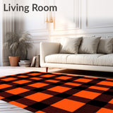 Autumn Harvest Checkered with Bold Contrasting Stripes(Orange)