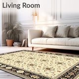 Geometric Cheetah Print Area Rich Beige and Brown(Beige)