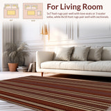 Ultra Soft Area Rug, Non Slip, Stain Resistant, Washable Area Rugs for Living Room, Bedroom, Rustic Fishing Lodge(Brown)