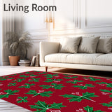 Festive Holly Leaf Motif with Seasonal Berry Accents(Red)