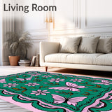 Ethereal Winged Beauty Botanical Indoor Flooring (Green)