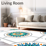 Sunburst Medallion Interlocking Radiant Array (Blue) - ODIKA