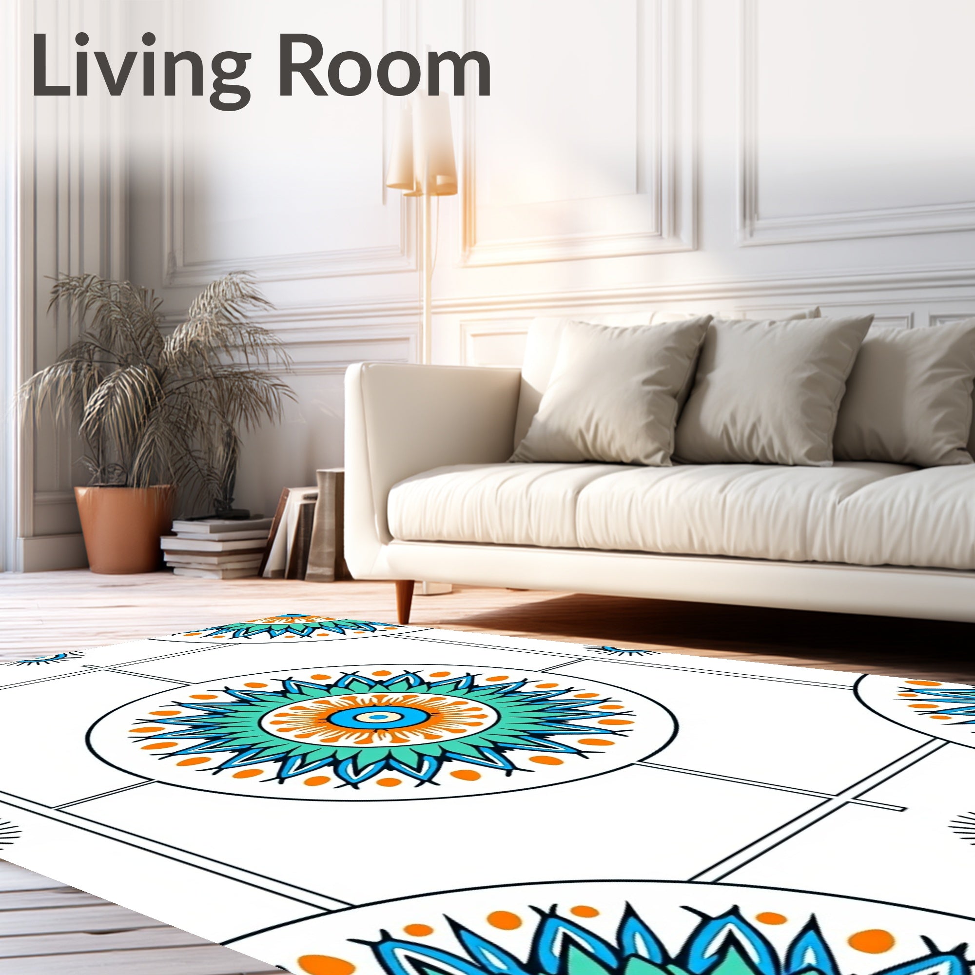 Sunburst Medallion Interlocking Radiant Array (Blue) - ODIKA