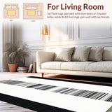 Sleek Striped Weave With Alternating Black And White Bands(Black)