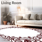 Art Nouveau Inspired Vinework with Stylized Botanical (Brown)