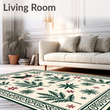 Nordic Fir Branch Sleigh Journey Celebration Design(Ivory)